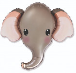 Foliový balonek - hnědý slon - 81 cm