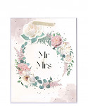Dárková svatební taška velká - MR & MRS květiny