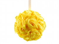 Koule z růží 15 cm - žlutá