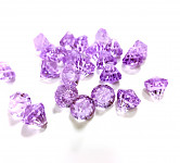Akrylové korálky diamanty - fialové