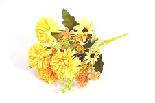 Kytice chryzantém 30 cm  - žlutá