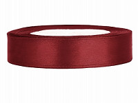 Saténová stuha 10 mm/23 m  - bordo