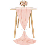 Šifonový pás na stůl 70 x 300 cm - pudrově růžový