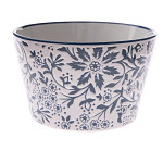 Keramický miska s s květy Bloom - bílo-modrá - 570 ml  
