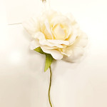 Růžička látková na drátku krémová - 5 cm