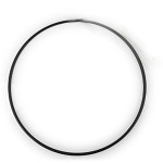 Kovový kruh závěs černý -  38 cm