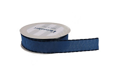 Stuha látková se sametovým okrajem 30 mm/1m - modrá Stuha látková se sametovým okrajem 30 mm/1m - modrá