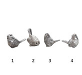 Ptáček polyrezin mini 45 mm - stříbrný 