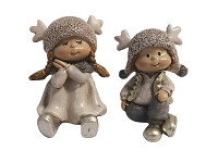 Děti zimy 6 cm -  s čepicí s parůžky 