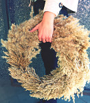 Věnec sušená pampová tráva 45 cm