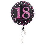 Foliový balonek 43 cm - happy birthday - číslo 18
