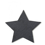 Dřevěná hvězdička 3 cm  - černá - 1ks