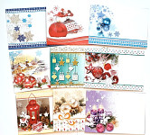 Vánoční obálka  C6 - 177 x 120 mm - mix motivů