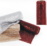 Tyl jemný s flitry - bordo - 30 cm - 2 m  