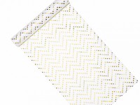 Vlizelín bílý se zlatými hvězdičkami - 36cm/3m