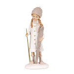 Děti zimy stojící červené - HOLKA - 13 cm  