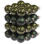 Baňka sklo závěs - 40 mm -  smaragdově zelená