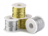 Šňůrka s lurexem stříbrná 3 mm  - 10 m