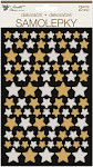 Samolepky hvězdy stříbrno-zlaté - 14x25 cm