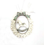 Věneček polyrezin s houpacím koníčkem šedý - 85 mm Věneček polyrezin s houpacím koníčkem šedý - 85 mm