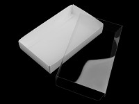 Dárková krabička bílá s průhledem - 120x205x35 mm