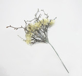 Bodlák s větvičkami krémový třpytivý - 29 cm