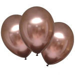 Balonky latexové 13 cm - chrom rosegold - 10 ks  