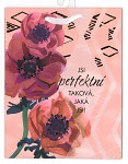 Dárková taška malá 23 x 18 cm - růžová -  jsi perfetkní 