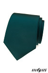 Kravata pánská lux  - matná zelená/emerald