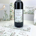 Etiketa na svatební víno 0,7l - luční kvítí