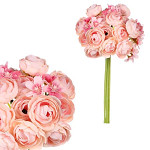 Kytice ranunculus mini - růžovolososová - 30 cm 