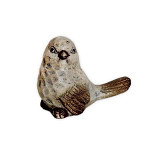 Ptáček keramika 6 cm hnědý