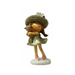 Dívenka postava s kočičkou - champagne - 11 cm 