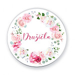 Placka 56 mm družička květiny - 1ks
