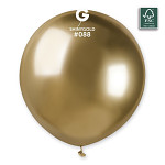 Balonek latexový 48 cm - chrom zlatý lesklý - 1ks 