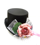 Cylindr černý na auto - starorůžová LUX růže 