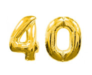 Foliový balonek maxi  - číslo 40 - zlatý