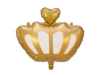 Foliový balonek 52x42 cm - zlatá korunka