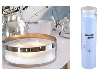 KERZENSAND kreativní svíčka 250g + 2 knoty - sv.modrá