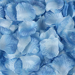 Plátky růží - modré žíhané -100 ks 