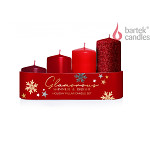 Svíčky Glamorous adventní postupné - červené