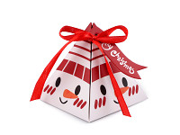 Dárková krabička vánoční pyramida - sněhulák