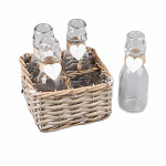 Váza sklo čirá juta a srdíčko - 140 mm Váza sklo čirá juta a srdíčko - 140 mm