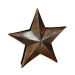 Hvězda kovová rezavě hnědá - 20 cm
