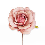 Růže textilní zápich -  starorůžová - 20 cm 