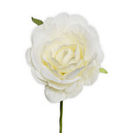 Růže textilní zápich -  krémová - 20 cm 