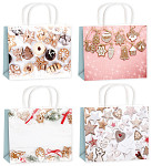 Dárková vánoční taška 23 x 18 x 10 cm - mix  - 1 ks 