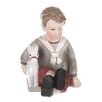 Figurka chlapeček s houpacím koníkem - 6 cm