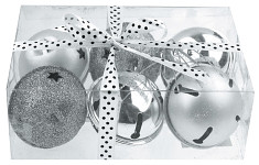 Rolnička 5 cm s hvězdami - stříbrná - 1 ks Rolnička 5 cm s hvězdami - stříbrná - 1 ks