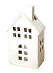 Porcelánový svícen domeček s komínem 11x7x19,5 cm